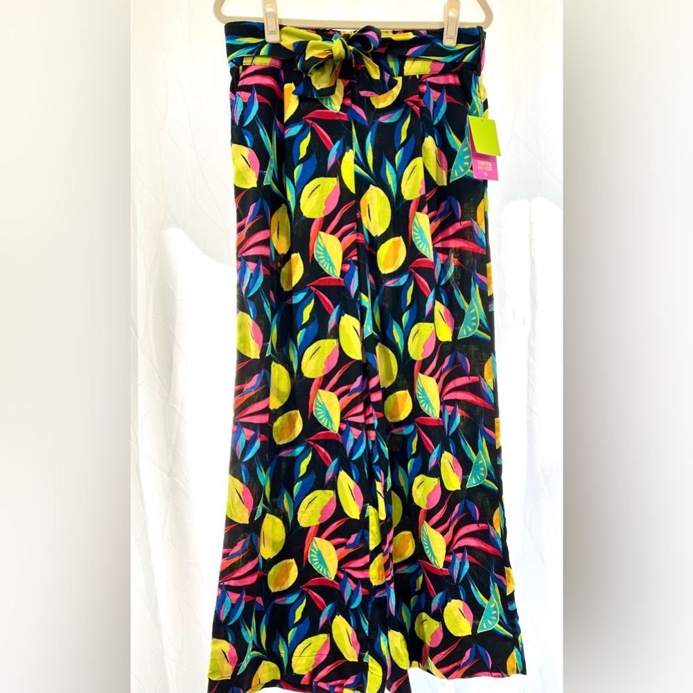 Tabitha Brown x Target Women's Lemon Print Wide-Leg Pants - Medium